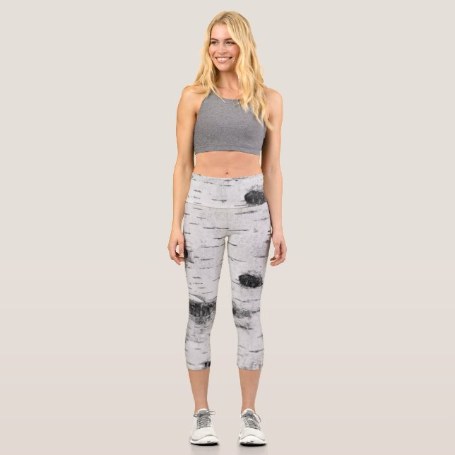 Écorce de bouleau motif capri leggings (Recto)
