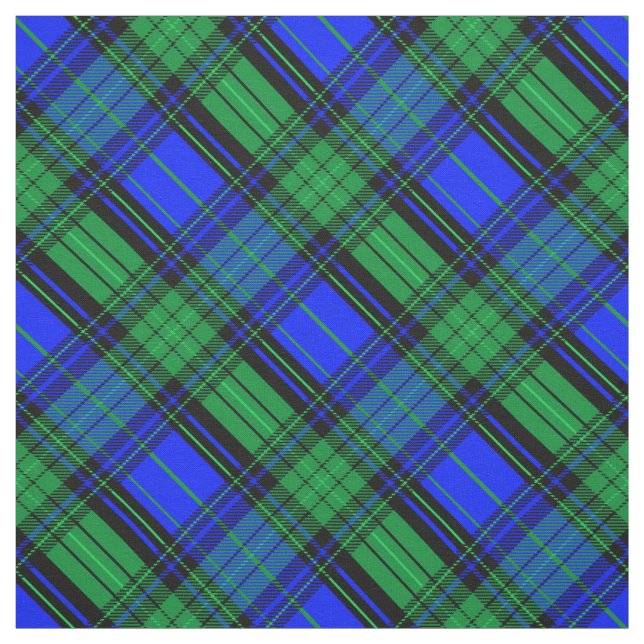 écossais bleu et vert plaid, tissu diagonal (Échantillon)