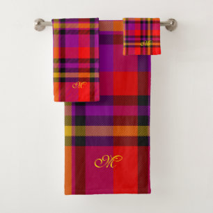 écossais rouge violet orange Tartan Plaid Motif