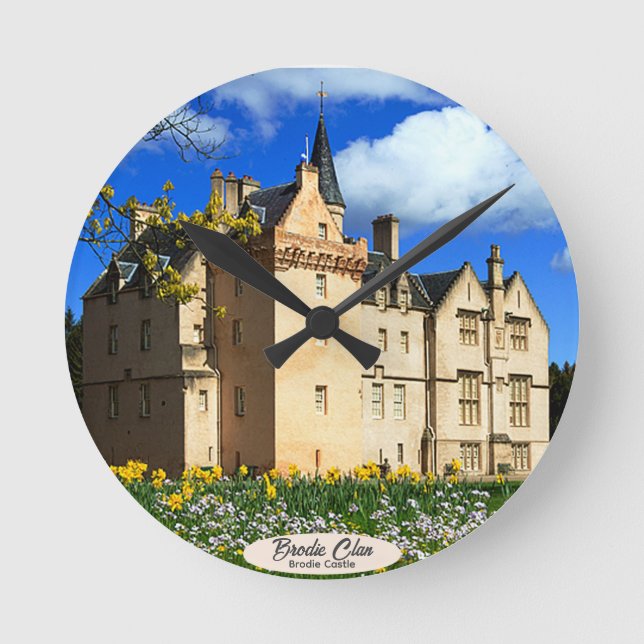 Ecosse Brodie Clan's Castle Photo Wall Horloge (Recto)