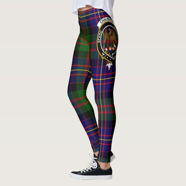 Ecosse Clan Chalmers Crest Tartan Femmes Leggings (Gauche)