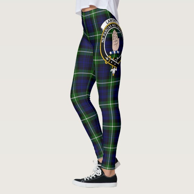 Ecosse Clan Lamont Crest Tartan Femmes Leggings (Gauche)