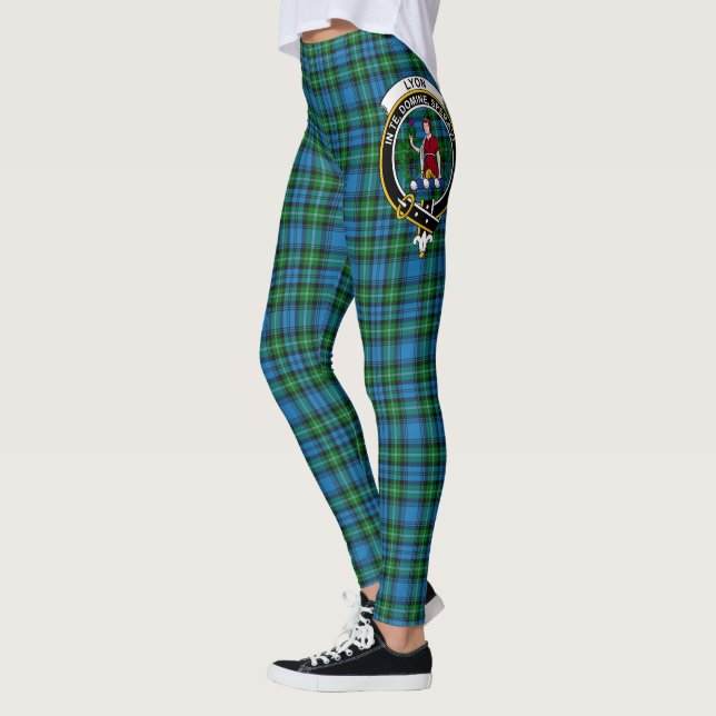 Ecosse Clan Lyon Crest Tartan Femmes Leggings (Gauche)