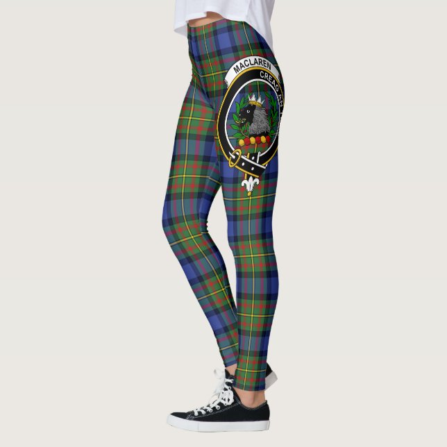 Ecosse Clan MacLaren Crest Tartan Femmes Leggings (Gauche)