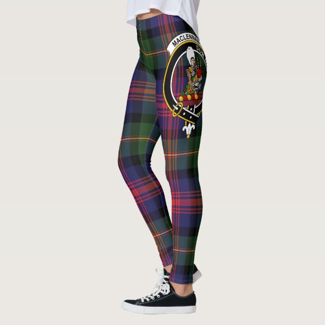 Ecosse Clan MacLennan Crest Tartan Femmes Legging (Gauche)
