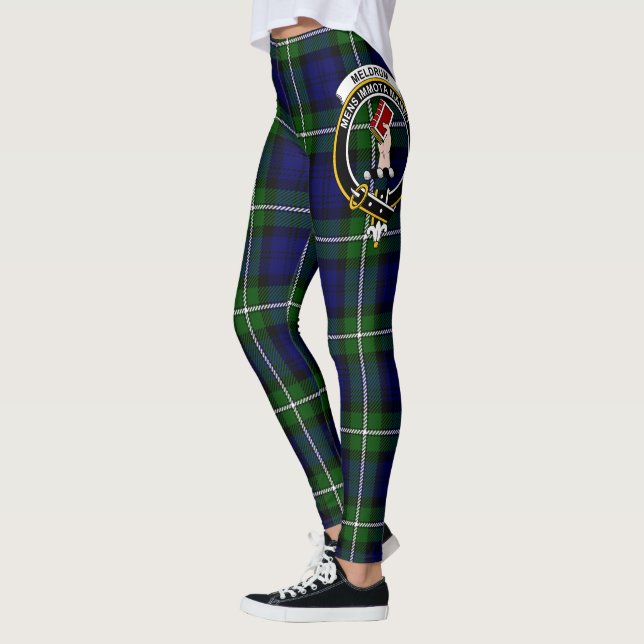 Ecosse Clan Meldrum Crest Tartan Femmes Leggings (Gauche)
