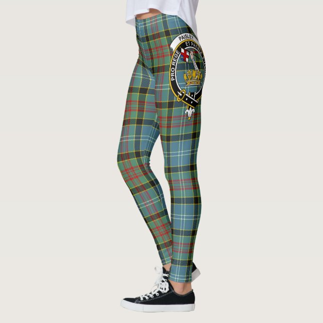 Ecosse Clan Paisley Crest Tartan Femmes Leggings (Gauche)