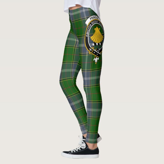Ecosse Clan Pringle Crest Tartan Femmes Leggings (Gauche)