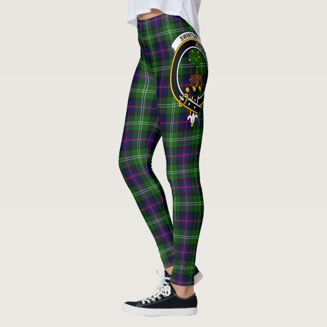 Ecosse Clan Swinton Crest Tartan Femmes Leggings (Gauche)
