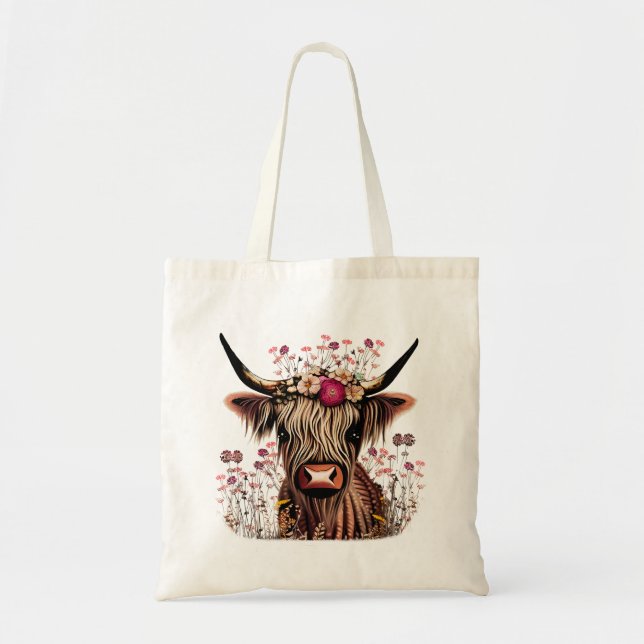 Écosse Highland Cow Grocery Fourre-tout | Sac Modè (Devant)