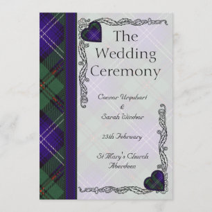 Ecosse Tartan Wedding programme - Urquart
