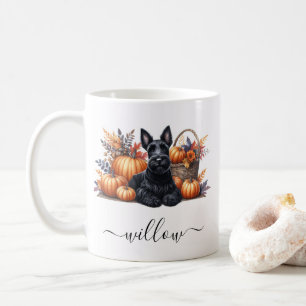 Ecosse Terrier Fall Mug avec nom personnalisé