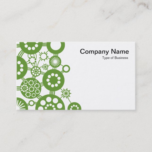 Ecosystem - Avocado Green on White Business Card (Front)