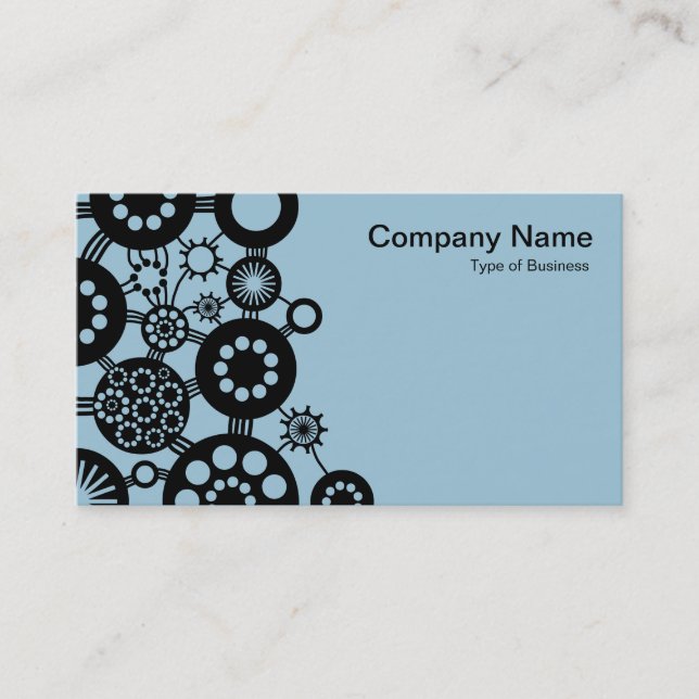 Ecosystem - Black on Light Blue 9dc6d8 Business Card (Front)