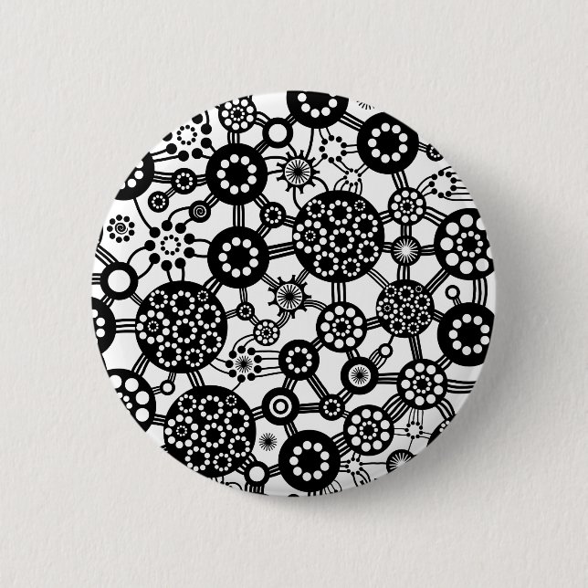 Ecosystem - Black on White 2 Inch Round Button (Front)