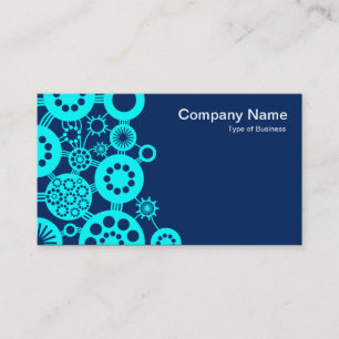 Ecosystem - Cyan with Dark Blue 00255e Business Card