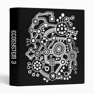Ecosystem III (1in) - White on Black Binder