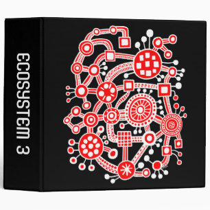 Ecosystem III (2in) - Red and White on Black Binder
