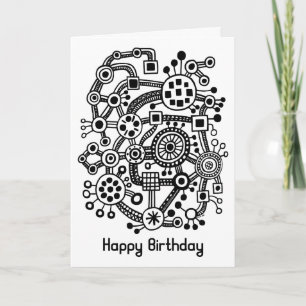 Ecosystem III - Black on White Card