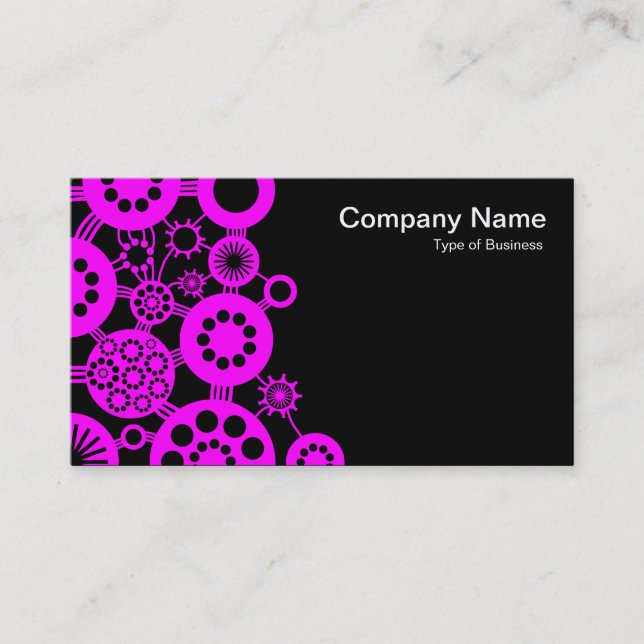 Ecosystem - Magenta on Black Business Card (Front)