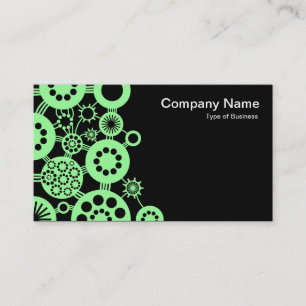 Ecosystem - Mint Green on Black Business Card