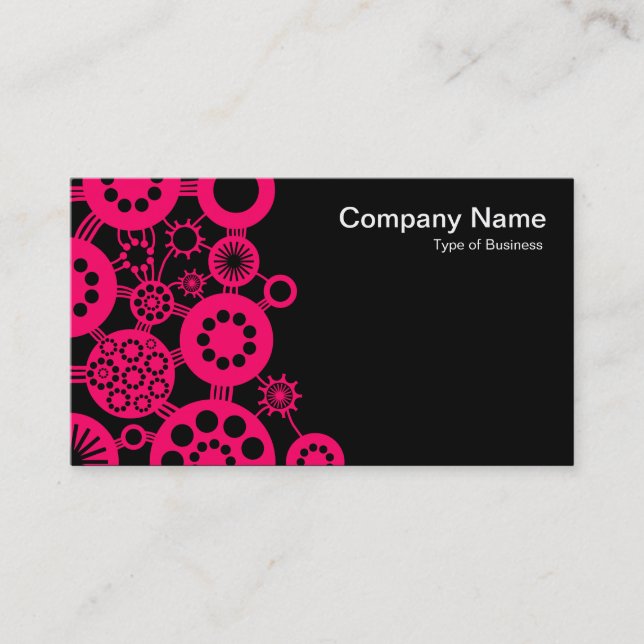 Ecosystem - Neon Red on Black Business Card (Front)