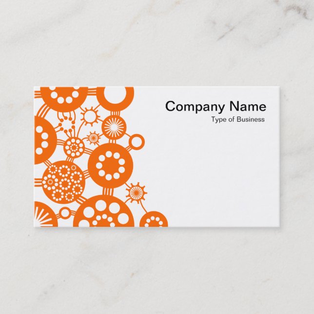 Ecosystem - Orange on White Business Card (Front)