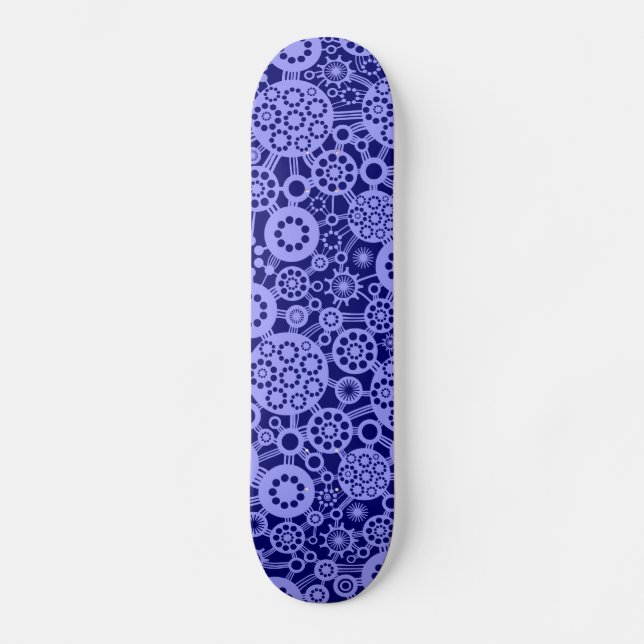 Ecosystem - Pastel Blue on Dp Navy Skateboard (Front)