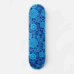 Ecosystem - Sky Blue on Deep Navy Skateboard
