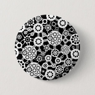 Ecosystem - White on Black 2 Inch Round Button