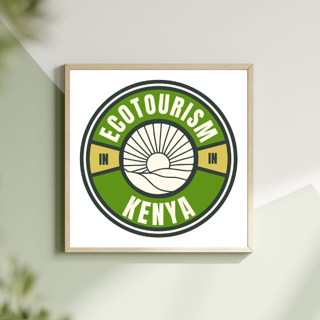 Ecotourism Kenya Africa Green Slow Travel Logo Poster (Creator Uploaded)