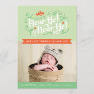 Écoute-Moi ! Écoute-Moi ! Faire-part de naissance 