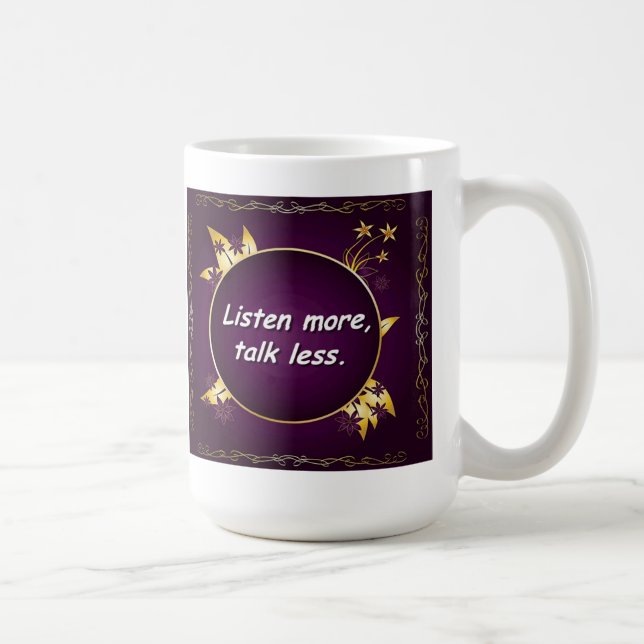 Écoutent davantage, l'entretien moins. Tasse russe (Droite)