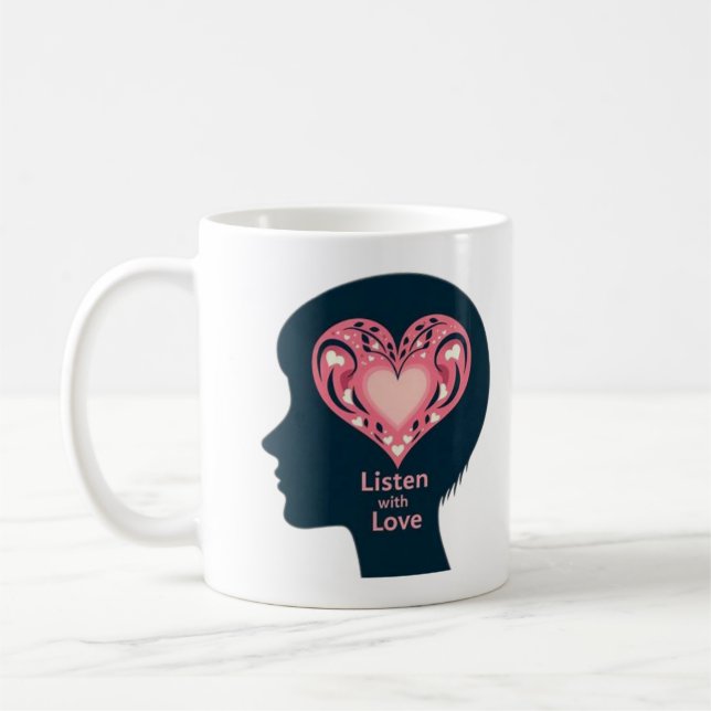 Écouter avec des tasses de Mug Love (Gauche)
