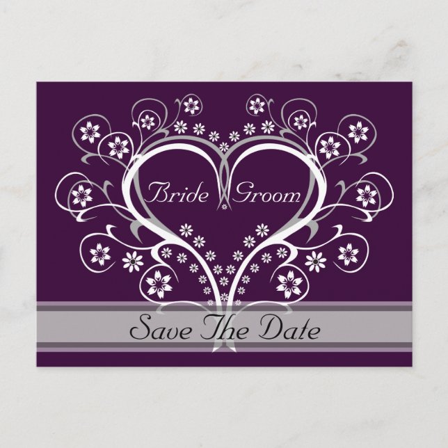 Écouter Mon Coeur Enregistrer La Date Cartes Posta (Devant)