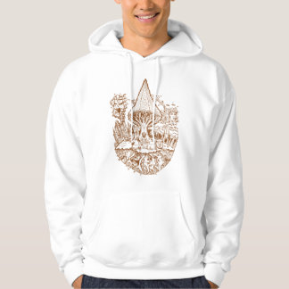 Écoutez le sweat - shirt à capuche Brown d'encre