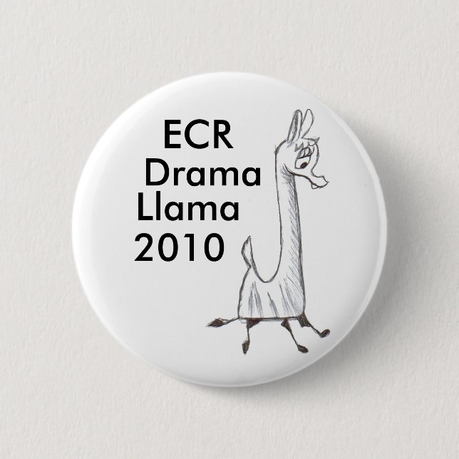 ECR Drama Llama 2010 2 Inch Round Button (Front)