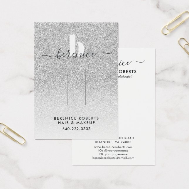 Écran à cheveux Monogram Parties scintillant argen (Bureau)