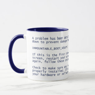Écran Bleu de la mort de Windows - BSOD - Mug Bleu