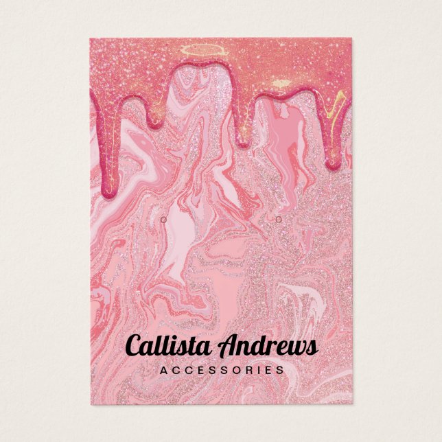 Écran Chic Parties scintillant rose en marbre Lect (Devant)