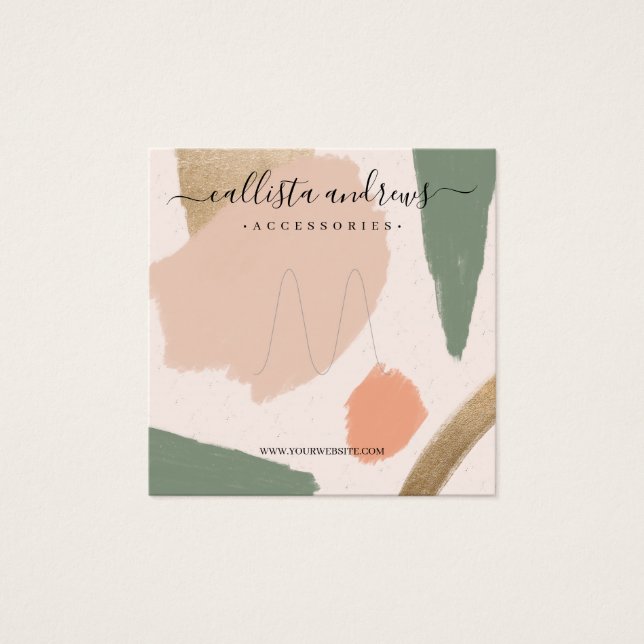 Écran d'art orangé moderne Abstrait Earth Tones (Devant)