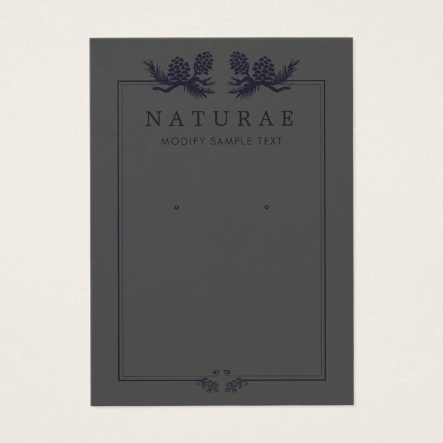 Écran de bijoux à oreille Vintage Terre noire (Devant)