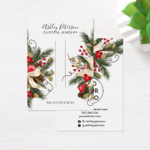 Écran de bijoux en couronne fleurie de Noël