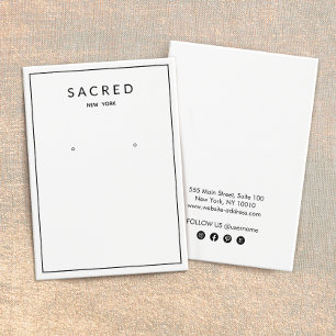 Écran de bijoux simple blanc moderne