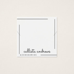 Écran de collier de script noir blanc simple