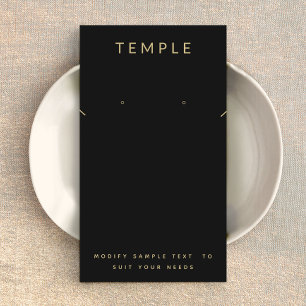 Ecran de collier d'oreille moderne noir