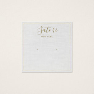 Écran d'oreille à la signature de lin gris clair