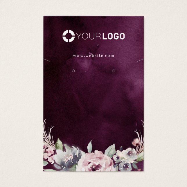 Écran d'oreille à logo personnalisé rose pourpre (Devant)