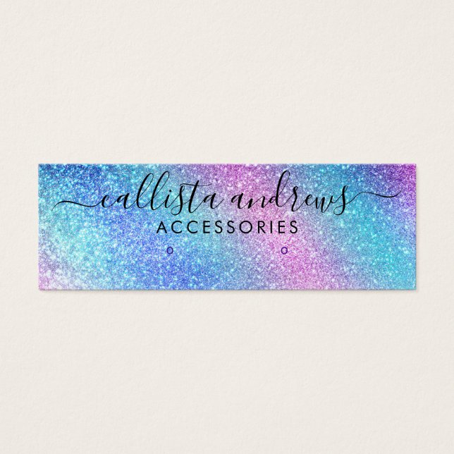 Écran d'oreille de Parties scintillant bleu violet (Devant)