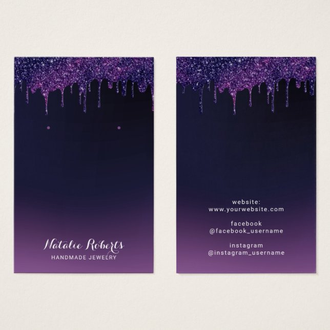 Écran d'oreille de Parties scintillant magique vio (Devant & derrière)